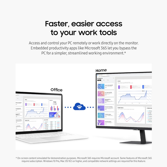 SAMSUNG 32-Inch M5 (M50D) Series FHD Smart Monitor W/Speakers