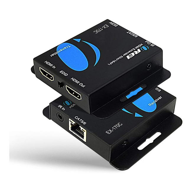 OREI 164ft 4K HDMI Extender Over Single CAT5/6/7 with IR & Loop Out