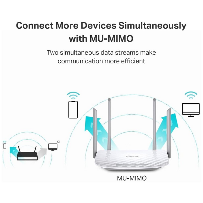 TP-Link AC1200 WiFi Dual Band Wireless Router Archer A54