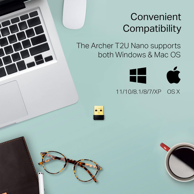 TP-Link Nano AC600 USB WiFi AdapterArcher T2U Nano Dual Band