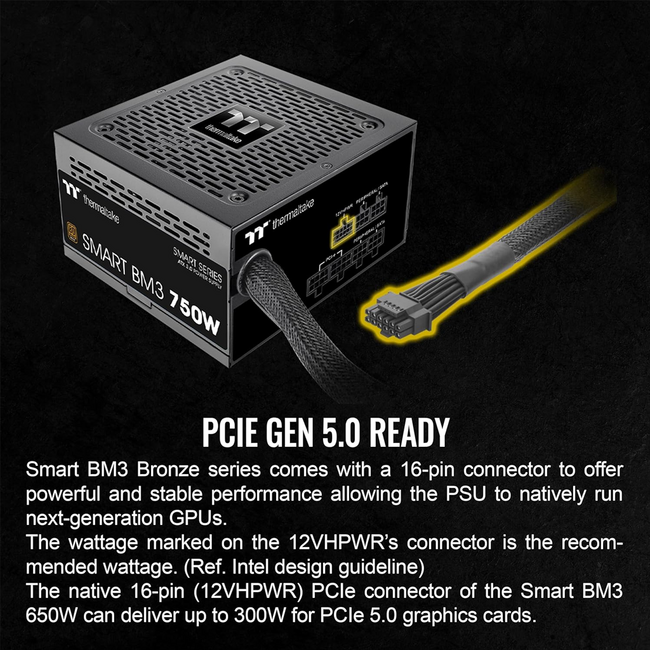 Thermaltake Smart BM3 750W 80Plus Bronze ATX 3.0 & PCIE 5.0
