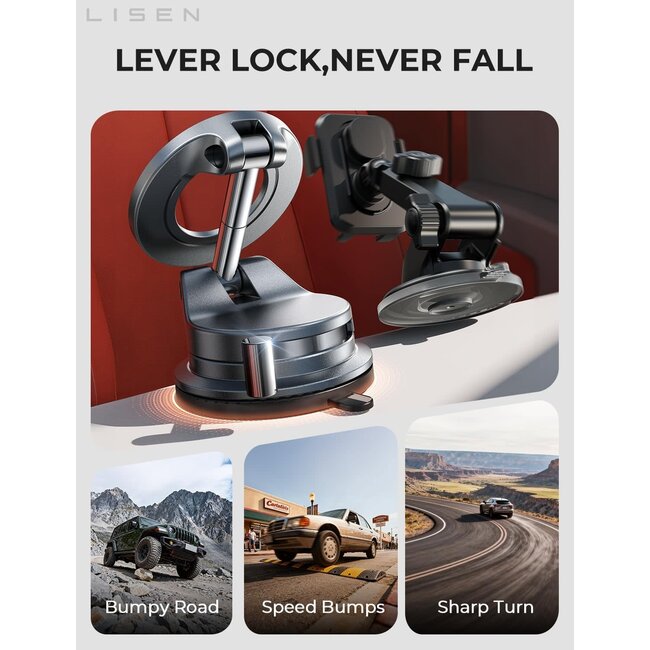 Lisen Suction Phone Mount Magnetic