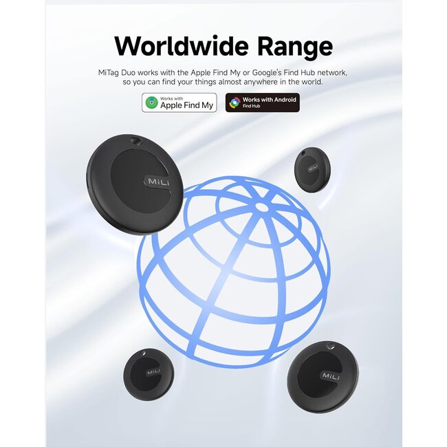 MiLi MiTag Item Finder Android Only No Keychain Black