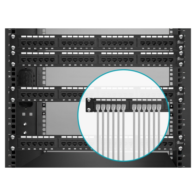 Monoprice 24 Port Loaded Patch Panel Cat6