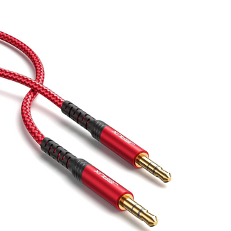 JSAUX Jsaux 3.5mm to 3.5mm Aux Audio Cable Red 1.2M Braided