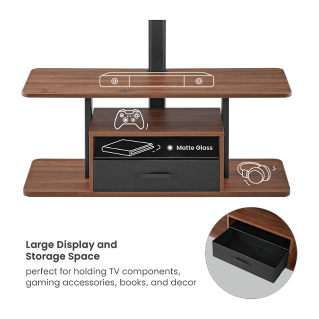 Wooden TV Stand with Shelf & 6 Compartments 37" - 80"