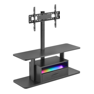 Magnum Black TV Stand with Shelf & 6 Compartments 37" - 80"