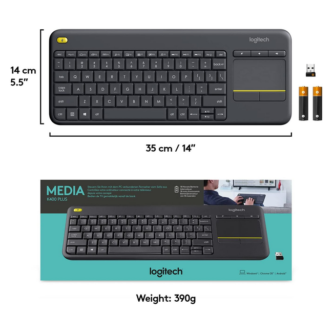 Logitech Touch Keyboard Wireless K400 Plus 920-007119