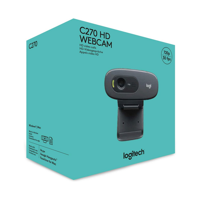 Logitech C270 720p Webcam Widescreen HD Video
