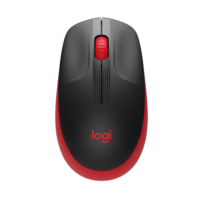 Logitech M190 Full-size Wireless Mouse Red & Black 910-005904