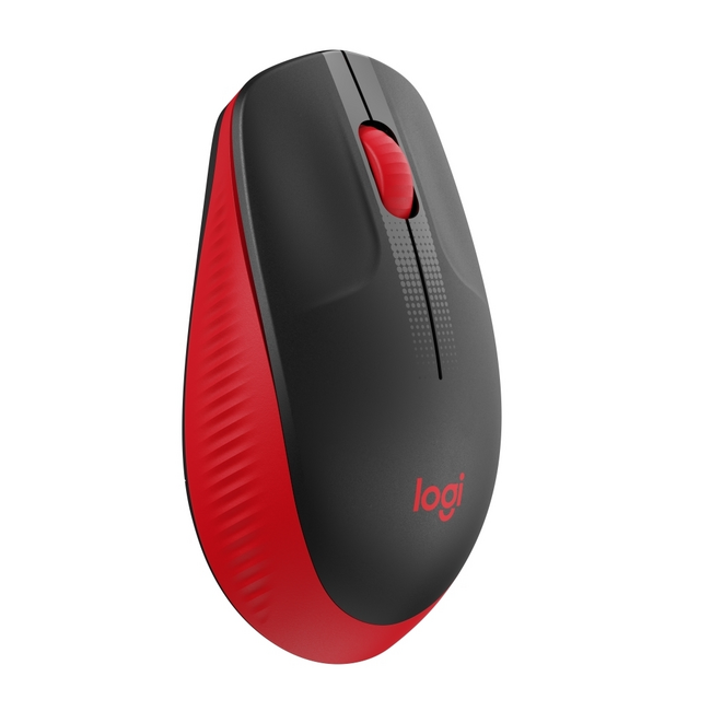 Logitech M190 Full-size Wireless Mouse Red & Black 910-005904