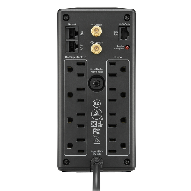 APC 1000VA BX1000M-LM60 with LCD Display 8 Outlets