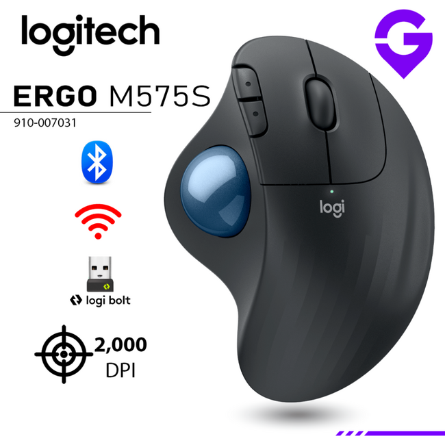 Logitech Wireless Trackball ERGO Mouse Wireless M575S 910-007031