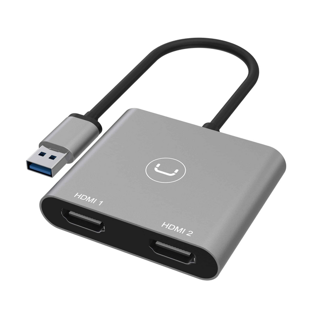 UNNO Hub / Adapter USB A to Dual HDMI - HB1102GY