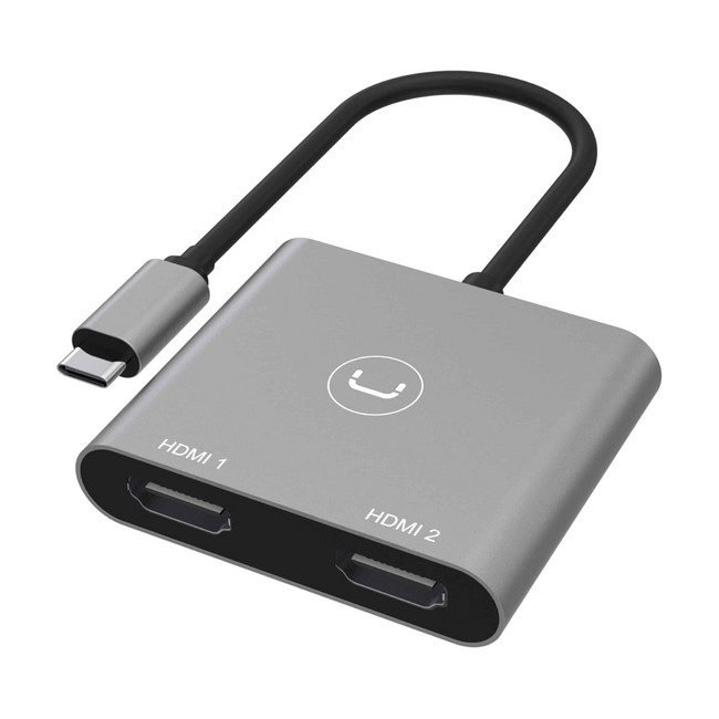 UNNO Hub / Adapter USB C to Dual HDMI - HB1103GY