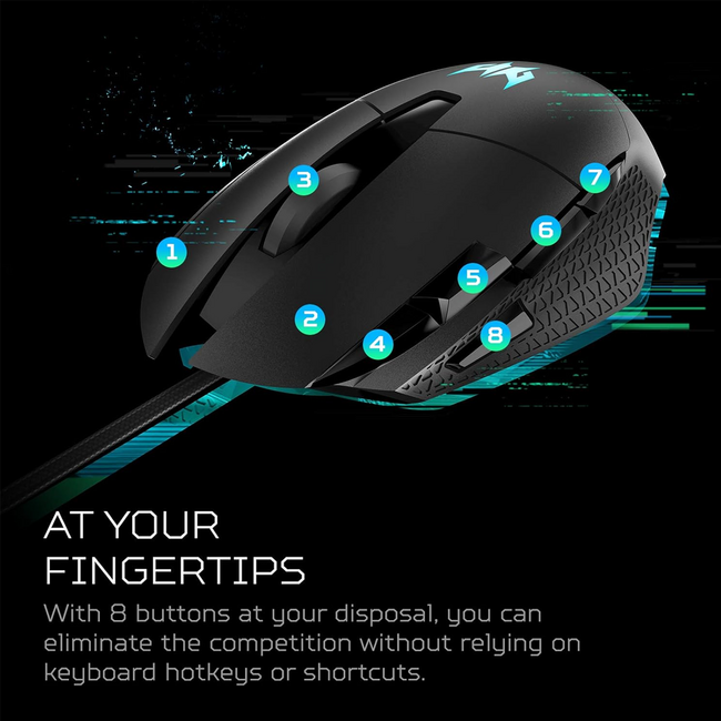 Acer Predator Cestus 315 USB Gaming Mouse with PixArt Sensor