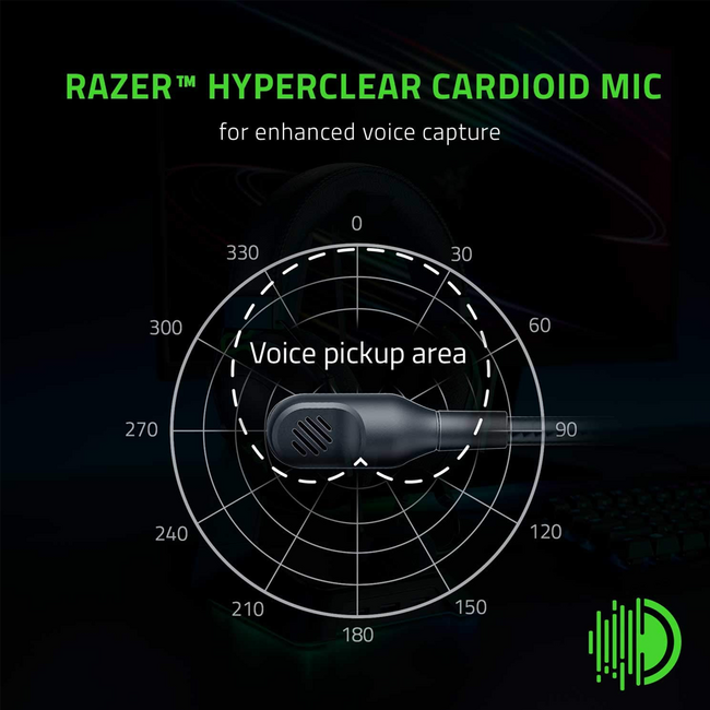 Razer BlackShark V2 X Gaming Headset NASA 7.1 PC,PS4,PS5 3.5mm