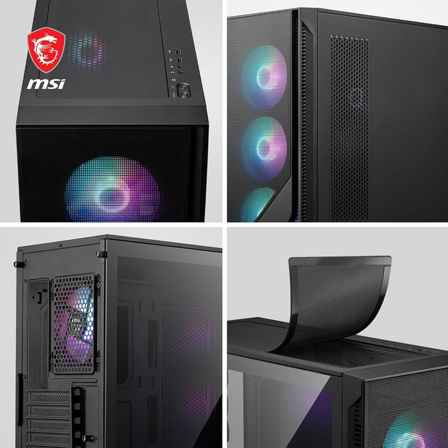MSI MAG Forge 321R Airflow - Premium Mid-Tower Gaming PC Case