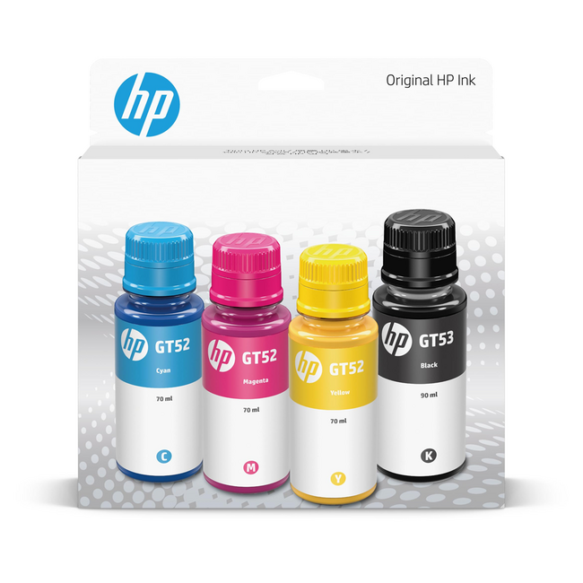HP GT53 / GT52 Combo 4 Pack Black Cyan Magenta Yellow