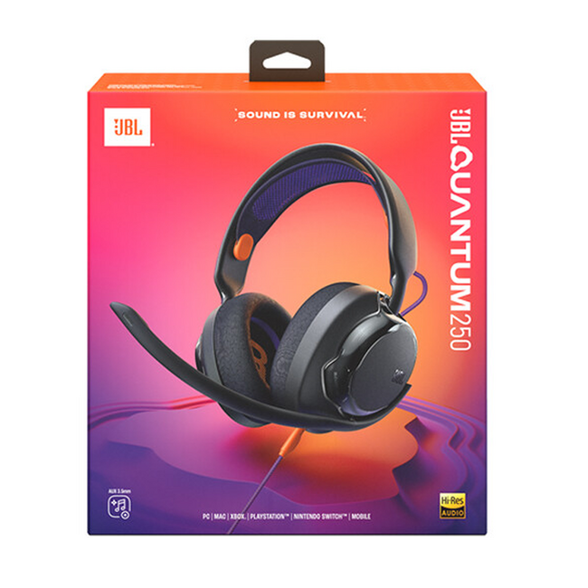 JBL Quantum 250 Gaming Headphones Black 3.5mm