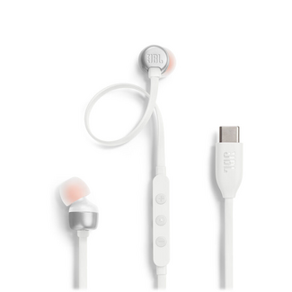 JBL JBL Tune 310C Headphones Wired White Flat Cable Type-C