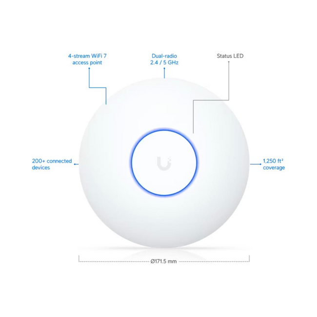 Ubiquiti U7-Lite Compact Ceiling Access Point WiFi 7