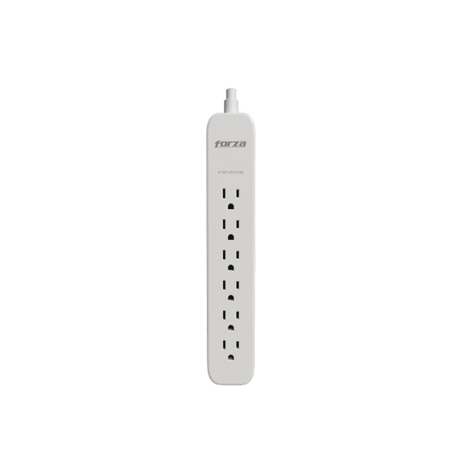 Forza FSP-651W 6 Outlet Surge Protector 1.5ft White