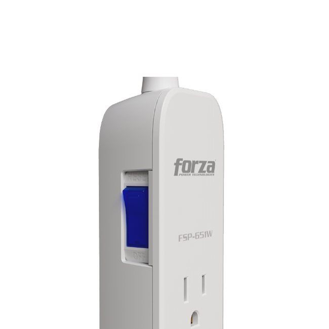 Forza FSP-651W 6 Outlet Surge Protector 1.5ft White