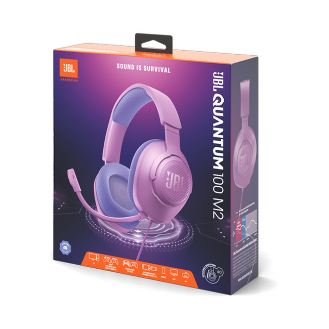 JBL Quantum 100 M2 Gaming Purple Headset 3.5mm JBLQTUM100M2PURAM