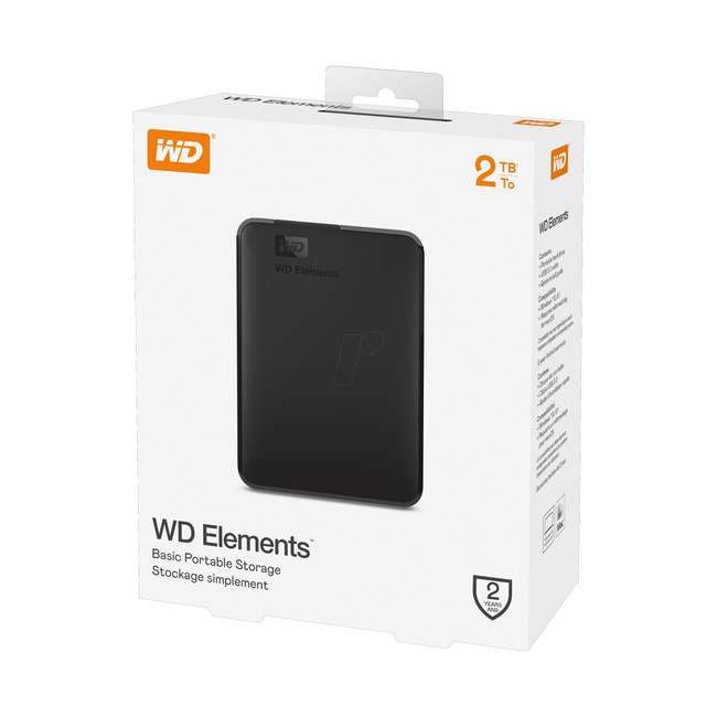 WD Elements 2TB USB 3.0 External Hard Drive WDBU6Y0020BBK
