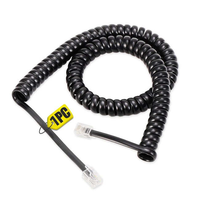 Phone Cord Landline8Ft Uncoiled / 1.4Ft Coiled Landline Phone Handset Cable RJ9