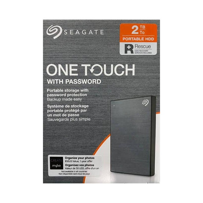 Seagate 2TB External Hard Drive One Touch With Encryption