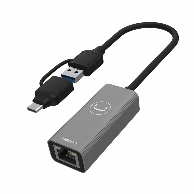 UNNO Adapter Type A & Type C to LAN - AD3007GY
