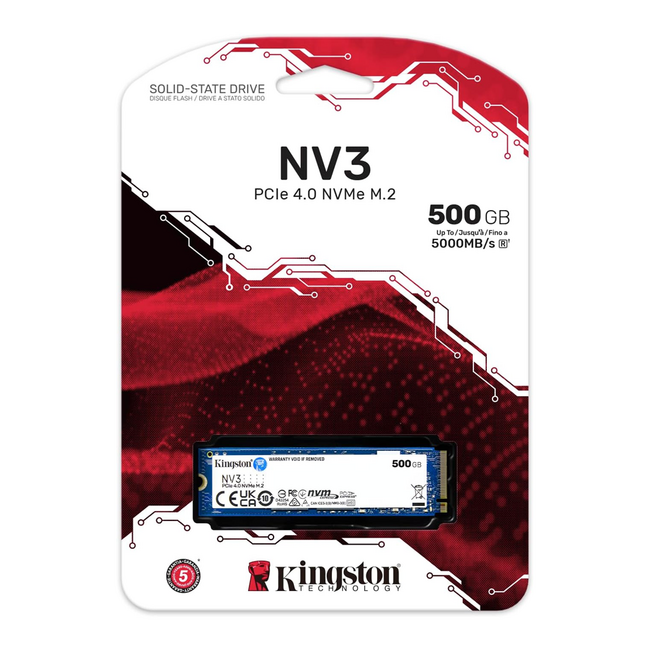 Kingston SSD NV3 500GB M.2 NVMe (SNV3S/500G)