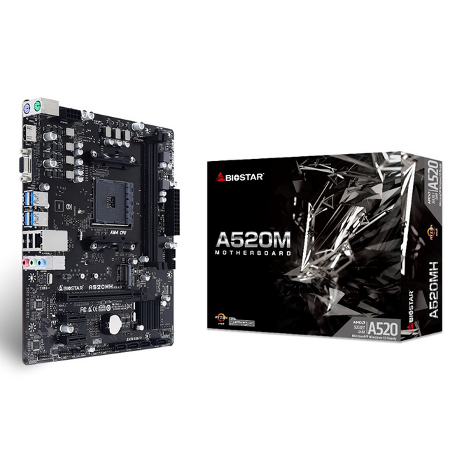 Biostar AMD A520 AM4 DDR4 up to 64GB mATX PCIe
