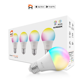 Nexxt Nexxt 4 Pack Smart LED Bulb RGB NHB-C110M