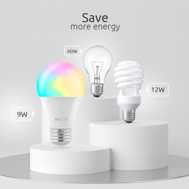 Nexxt 4 Pack Smart LED Bulb RGB NHB-C110M