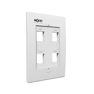 Nexxt 4 Port RJ45 Wall Plate AW160NXT04