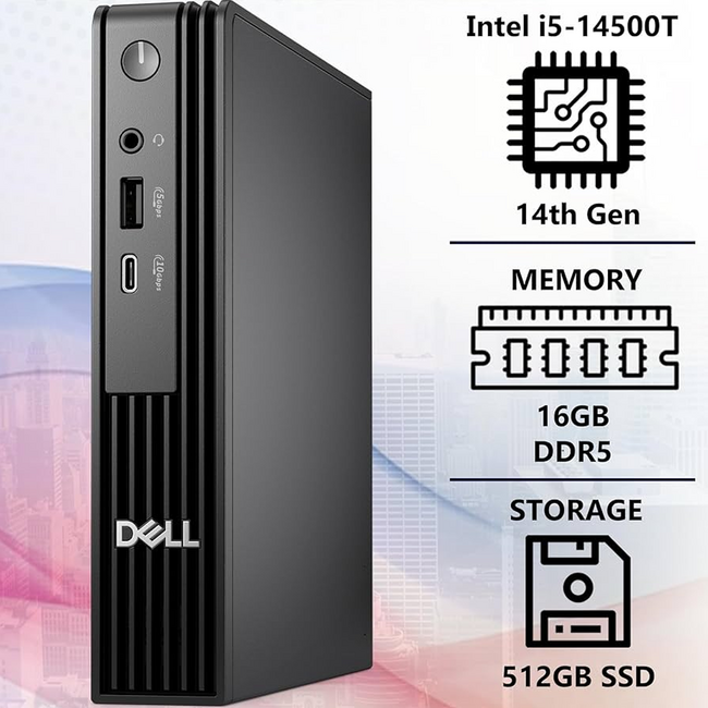 Dell MFF Business Desktop i5 14500T 16GB 512GB SSD WiFi 3Y Warranty