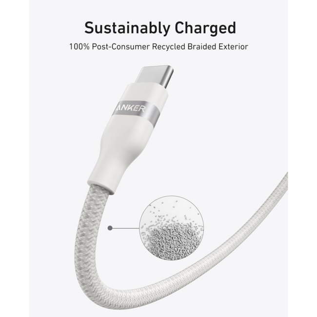 Anker Braided USB-C to USB-C Cable 240W White A82E2H22