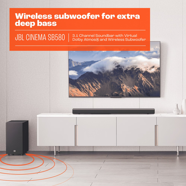 JBL SB580 Soundbar Home Audio Black JBLSB580BLKAM