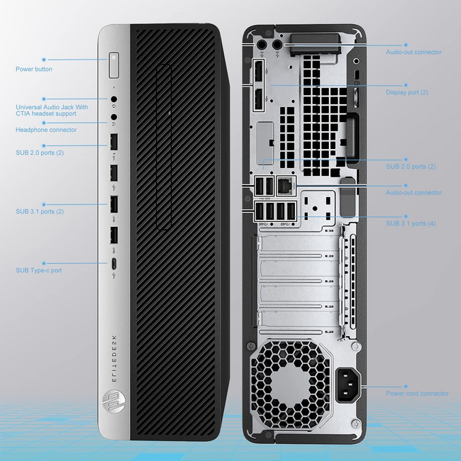 HP 800 EliteDesk G3 SFF i7-7700 3.6Ghz 16GB 256GB SSD Win 11 Pro F.R.