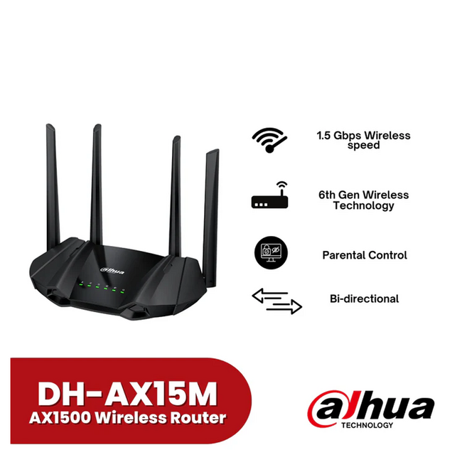 Dahua AX1500 Wireless Gigabit Router WiFi 6 DH-AX15M