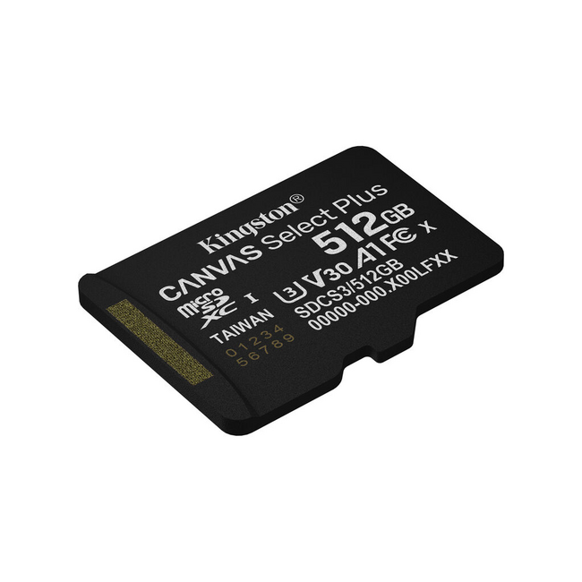 Kingston Canvas Select Plus 512GB microSDXC Gen3 150MB/s A1