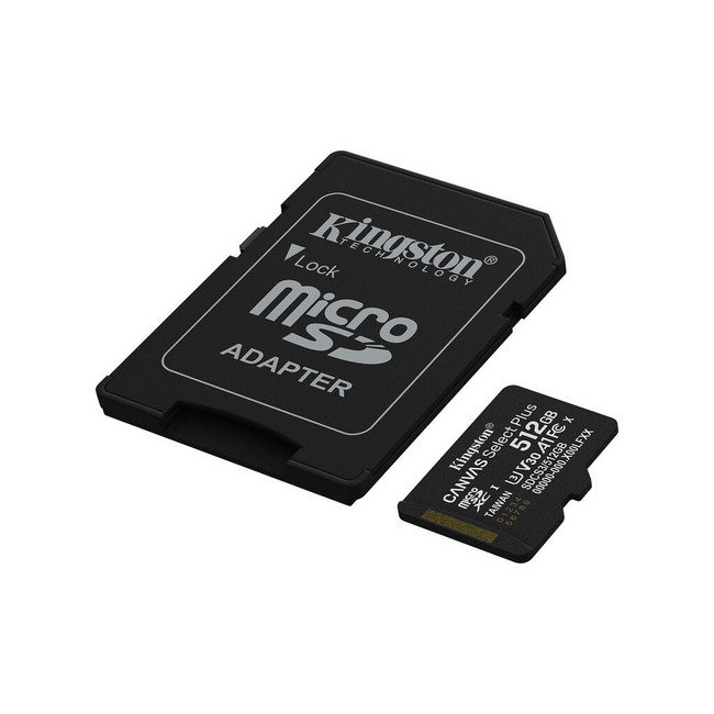 Kingston Canvas Select Plus 512GB microSDXC Gen3 150MB/s A1
