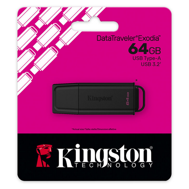 Kingston DataTraveler Exodia 64GB USB 3.2 Gen1 Portable Black (DTXG2/64GB)