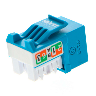 Nexxt Nexxt Unshielded Keystone Jack CAT6 Blue PCGKJC6TYRJBL