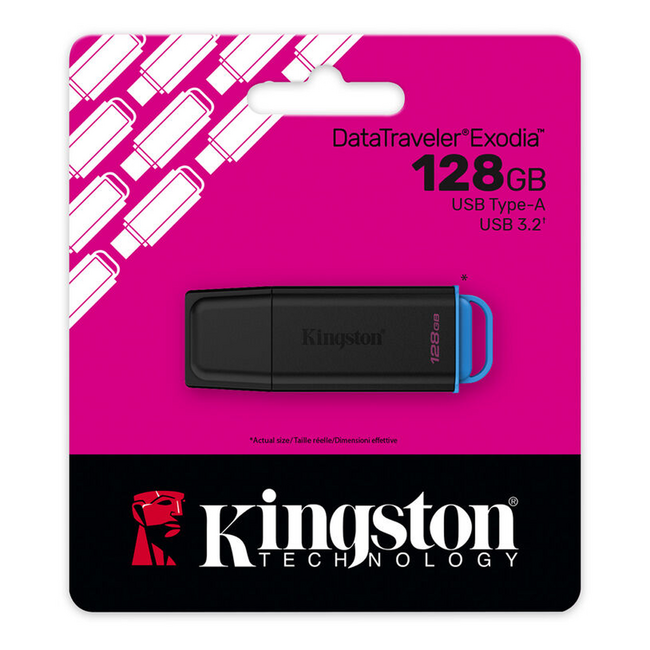 Kingston 128GB USB 3.2 Flash Drive Black DTXG2/128GB