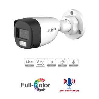 DAHUA DAHUA 2mp Full Colour Bullet Camera With MIC IP67 30m DH-HAC-HFW1209CLN-A-LED