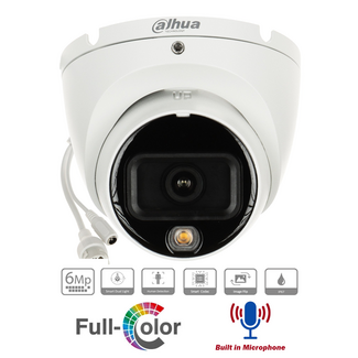 DAHUA Dahua 6MP Entry Smart Full Colour 100ft Network Camera Audio